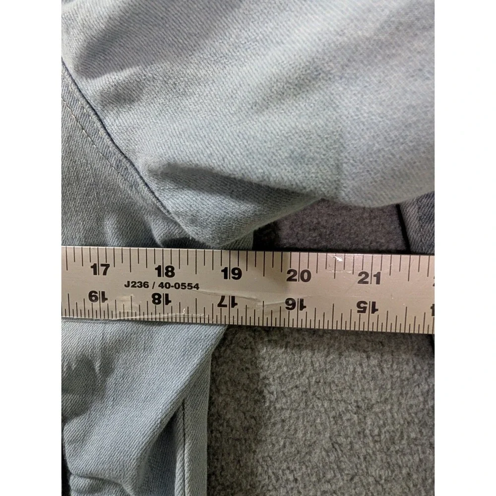 Sono Light Wash Denim Jacket Size L Cropped‎ Button Front Stretch Y2K Style